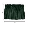 Zen Creative Designs Solid Shiny Satin Window Valance Home Dcor Bedroom Nursery Kitchen Window (58" Wide x 16" Long, Hunter Green) view 3