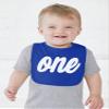 Aiden's Corner Handmade Cute Baby Boy Girl One First Birthday Smash Cake Bibs - Infant 1st Birthday Bibs (White Heather) view 2