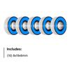 8x19x6mm (10 Rubber Sealed Bearings) view 2