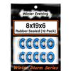 8x19x6mm (10 Rubber Sealed Bearings) view 3