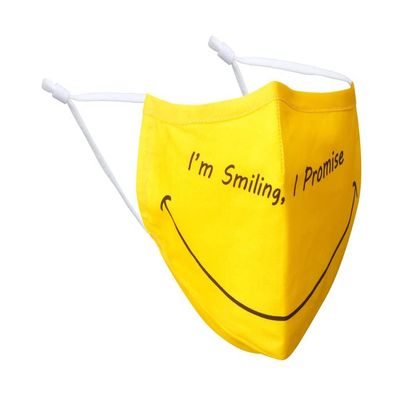 100% Cotton Washable I'm Smiling Face Mask - Kids