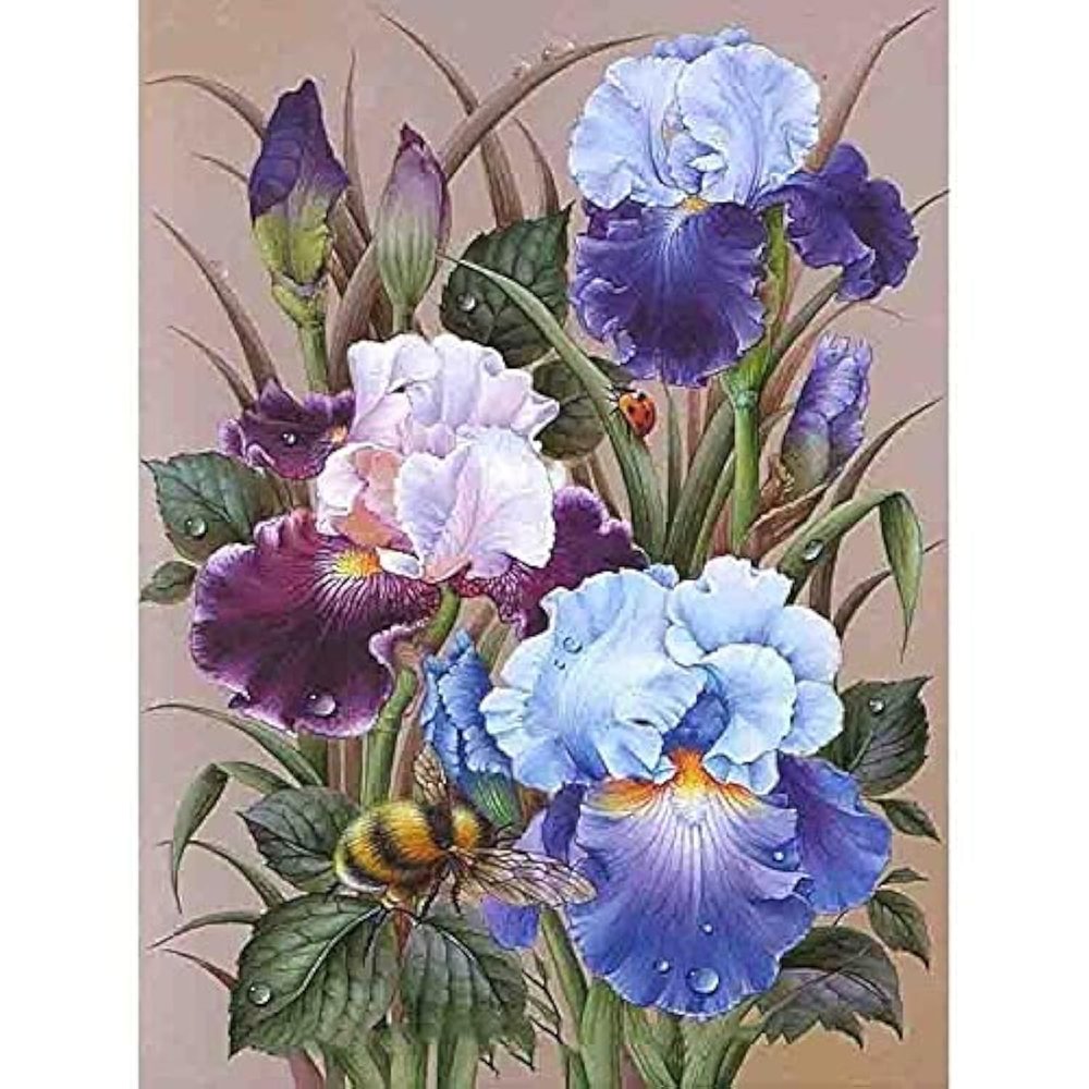1000 Pieces of Jigsaw Puzzle- iris Flower-Adult Puzzles, Childrens Gifts, Early Education, Natural Floors, Poster Puzzles, Board Games, Boxed Puzzles, Assembling Games