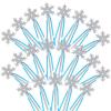 Civaner 21 Pieces Winter snowflake magic wands Princess Wand Silver Magic Ice Princess Snowflake Dazzling Party Favors for Birthday Party Playing Dress view 1
