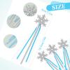 Civaner 21 Pieces Winter snowflake magic wands Princess Wand Silver Magic Ice Princess Snowflake Dazzling Party Favors for Birthday Party Playing Dress view 2