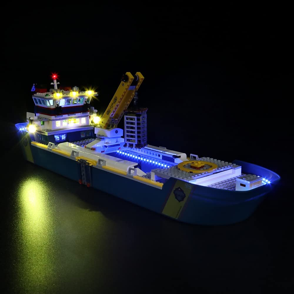 Brick Shine GC Light Kit for City Ocean Exploration Ship 60266 (Model Set is not Included) (Classic)