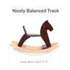 KRAND Rocking Horse Baby Ride On Toy for Kids Wooden Classic Design with Pedal and Safe Backrest Ideal Gift for Toddlers (Classic, Espresso) view 4