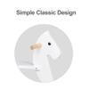 KRAND Wooden Rocking Horse Baby Ride On Toy for Toddlers Solid Wood Classic Design with Comfortable Pedal and Safe Backrest Ideal Gift for Kids (Classic, White) view 2
