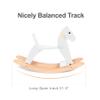 KRAND Wooden Rocking Horse Baby Ride On Toy for Toddlers Solid Wood Classic Design with Comfortable Pedal and Safe Backrest Ideal Gift for Kids (Classic, White) view 3