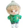 niannyyhouse Doll Clothes Suit 7.8in/20cm Plush Doll Clothes Hat+ Sweater + T-Shirt + Shorts + Shoe 5-Piece Set Green Vintage Sweater view 2