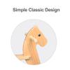 KRAND Rocking Horse Wooden Ride On Toy for Kids Classic Design Rocking Horse with Pedal and Safe Backrest Fine Workmanship(Classic, Natural) view 3
