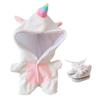niannyyhouse Unicorn Clothes 20cm(7.8in) Plush Doll Clothes Onesies + Shoe 2-Piece Set Colorful Pajamas (White) view 1