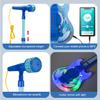 TAKIHON Guitar and Microphone Set for Kids,Guitar Toys with Music&Colorful Light,Adjustable Height Microphone with Stand,Karaoke Toys Gift for Boy,Girls,Toddlers(Blue)-Upgraded view 4