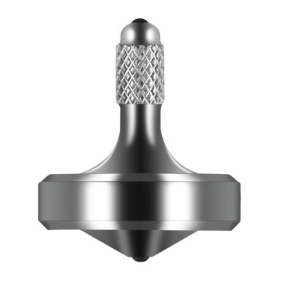 CHEETOP Exquisite Metal Spinning Top, Nicely Machined Stainless Steel Fidget Desk Toy, Perfect Balance Spin Time for Over 9 Mins, Waste Time Efficiently, Easy to Work (Diameter 29mm Large Silver)