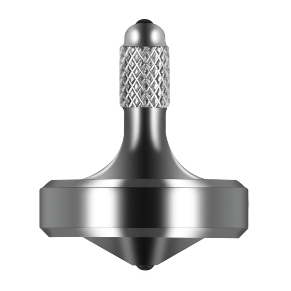 CHEETOP Exquisite Metal Spinning Top, Nicely Machined Stainless Steel Fidget Desk Toy, Perfect Balance Spin Time for Over 9 Mins, Waste Time Efficiently, Easy to Work (Diameter 29mm Large Silver)