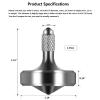 CHEETOP Exquisite Metal Spinning Top, Nicely Machined Stainless Steel Fidget Desk Toy, Perfect Balance Spin Time for Over 9 Mins, Waste Time Efficiently, Easy to Work (Diameter 29mm Large Silver) view 2