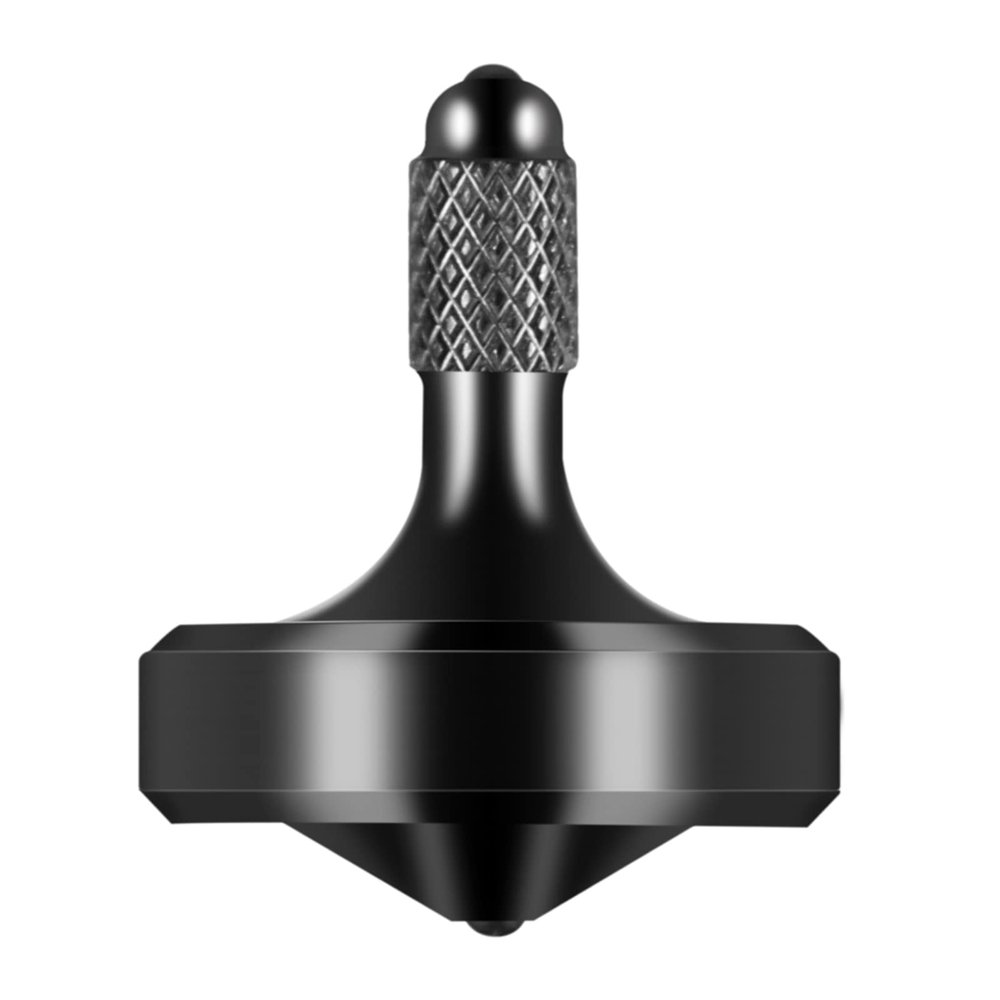 CHEETOP Exquisite Metal Spinning Top, Nicely Machined Stainless Steel Fidget Desk Toy, Perfect Balance Spin Time for Over 9 Mins, Waste Time Efficiently, Easy to Work (Diameter 29mm Large Black)