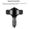 CHEETOP Exquisite Metal Spinning Top, Nicely Machined Stainless Steel Fidget Desk Toy, Perfect Balance Spin Time for Over 9 Mins, Waste Time Efficiently, Easy to Work (Diameter 29mm Large Black) view 3