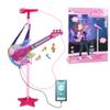TAKIHON Guitar and Microphone Set for Kids,Guitar Toys with Music&Colorful Light,Adjustable Height Microphone with Stand,Karaoke Toys Gift for Boy,Girls,Toddlers(Red)-Upgraded view 1