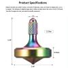 CHEETOP Exquisite Metal Spinning Top, Nicely Machined Stainless Steel Fidget Desk Toy, Perfect Balance Spin Time for Over 9 Mins, Waste Time Efficiently, Easy to Work (Diameter 29mm Large Iridescent) view 2
