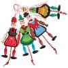 ABOOFAN 4Pc Funny Wooden Toy Ornaments Hanging Decoration Wood Puppet Doll Toys Wooden Hanging Puppet Toys Marionette Pull String Doll (Random Style) view 1