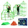 Tiny Land Glow Fort Building Kit for Kids Creative Fort Indoor & Outdoor Construction Toys with 86 Rods and 44 Balls for 5-12 Year Old Boys & Girls STEM Building Toy Gifts with Storage Bag view 1