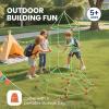 Tiny Land Glow Fort Building Kit for Kids Creative Fort Indoor & Outdoor Construction Toys with 86 Rods and 44 Balls for 5-12 Year Old Boys & Girls STEM Building Toy Gifts with Storage Bag view 3