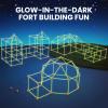 Tiny Land Glow Fort Building Kit for Kids Creative Fort Indoor & Outdoor Construction Toys with 86 Rods and 44 Balls for 5-12 Year Old Boys & Girls STEM Building Toy Gifts with Storage Bag view 4
