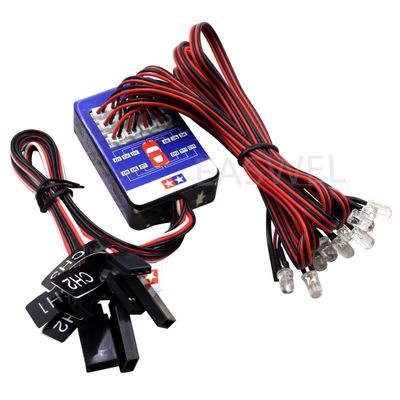 12 LED Light Steering System Lighting Kit fit for Tamiya TT-01 SCX10 CC01 RC Car