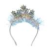 Soochat Happy New Year Headband Tiara New Year Headband Hair Hoop Headdress with Tinsel New Years Eve Party Supplies view 1