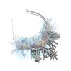 Soochat Happy New Year Headband Tiara New Year Headband Hair Hoop Headdress with Tinsel New Years Eve Party Supplies view 2