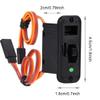 DKARDU RC Switch, 2pcs JR Heavy Duty RC Switch Connector JR Style On Off Connector Accessory for Receiver Servo, with LED Green view 4