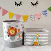 AYGCI 2 Pack Large Storage Basket Collapsible Canvas Dirty Laundry Hamper Decorative Organizer Bin with Handle for Nursery Clothes Toys Gifts view 1