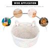 1pc Storage Box Make up Cotton Rope Cosmetic Rack White view 4