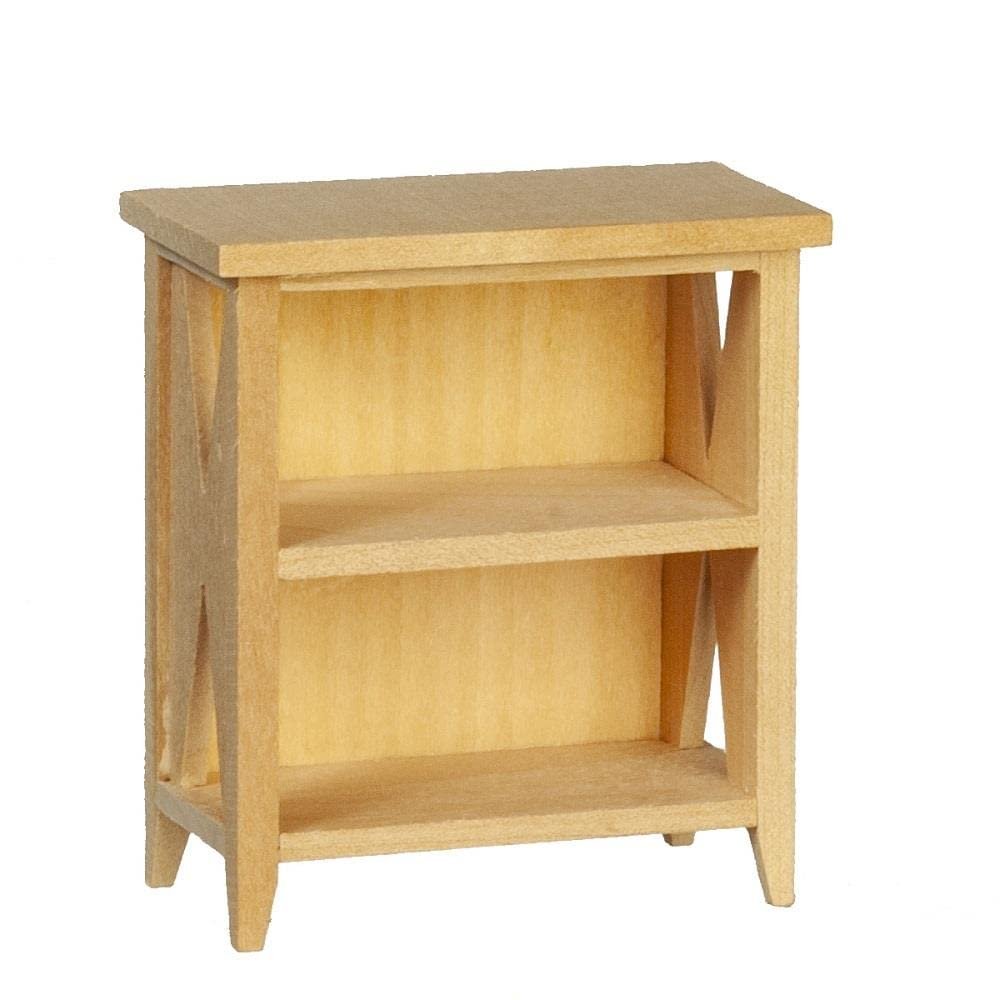 Dollhouse Bare Wood Shelf Unit Small Bookcase Miniature Living Room Furniture