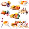 38 Pcs Miniature Food Toy Miniature Doll House Accessories Miniatures Play Sets Small Doll Food Dollhouse Foods, Hamburger Fries Soda Milk Juice Fast Foods Set for Pretend Kitchen(Fresh Style) view 1