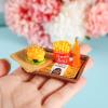 38 Pcs Miniature Food Toy Miniature Doll House Accessories Miniatures Play Sets Small Doll Food Dollhouse Foods, Hamburger Fries Soda Milk Juice Fast Foods Set for Pretend Kitchen(Fresh Style) view 2