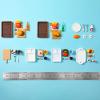 38 Pcs Miniature Food Toy Miniature Doll House Accessories Miniatures Play Sets Small Doll Food Dollhouse Foods, Hamburger Fries Soda Milk Juice Fast Foods Set for Pretend Kitchen(Fresh Style) view 3