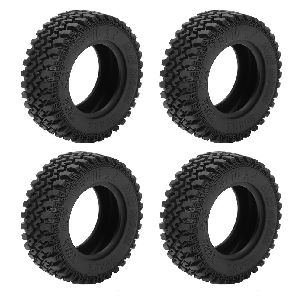 Alomejor RC Car Tires 4pcs RC Wheels Tyre Fit for MN86 1/12 RC Crawlers Replacement and Upgrade Part