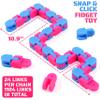 46 Pack 24 Links Wacky Tracks Snap and Click Fidget Toys,Fidget Snake Toy for Party Favors,Plastic Chains Finger Sensory Toys,Stress Relief Toys for Kids view 3