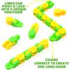 46 Pack 24 Links Wacky Tracks Snap and Click Fidget Toys,Fidget Snake Toy for Party Favors,Plastic Chains Finger Sensory Toys,Stress Relief Toys for Kids view 4