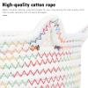 1pc Storage Box Toy Basket White Foldable Cotton Rope view 3