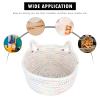 1pc Storage Box Toy Basket White Foldable Cotton Rope view 4
