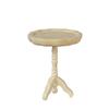 Dollhouse Bare Wood Round Pie Crust Side Lamp Wine Table Living Room Furniture view 1