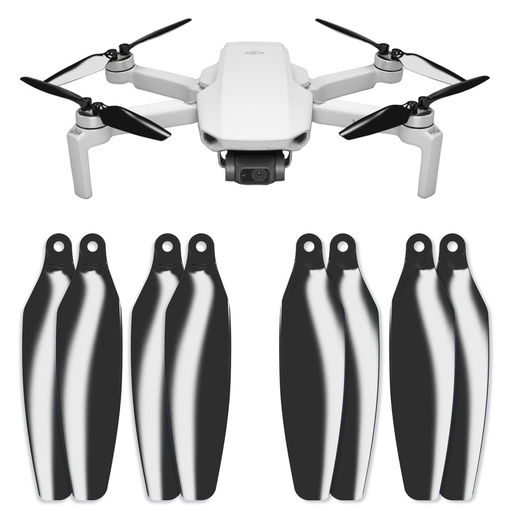 Master Airscrew Stealth Propellers for DJI Mini 2, Mini 2 SE, Mini SE & Mini 4K - Black, 4 propellers in set