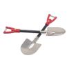 2Pack HIRCQOO 1/10 RC Metal Shovel Decor Accessories Decorations Simulation Compatible with Traxxas TRX-4 Tamiya CC01 Axial SCX10 Wraith D90 Redcat HSP 1/10 RC Crawler Truck (Red) view 3