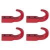 2Pairs HIRCQOO RC Scale Metal Winch Hook RC Decorations Accessories Compatible with Traxxas TRX-4 Tamiya CC01 Axial SCX10 D90 Redcat HSP 1/10 RC Crawler Car Truck (Red) view 3