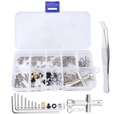 271pcs M1.4 RC Screw Kit Screws Assortment Set Hardware Fasteners for Axial SCX24 1/24 RC Crawler Deadbolt C10 Jeep AXI90081 AXI00001 AXI00002
