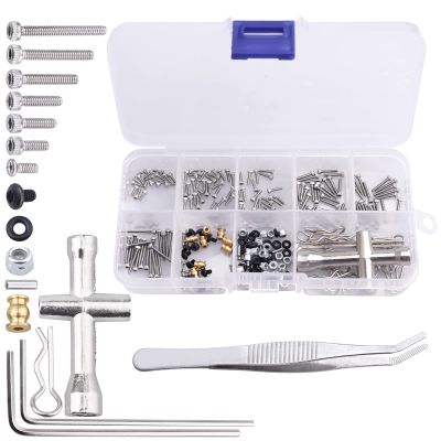 272pcs RC Screw Kit M1.4 Screws Hardware Fasteners Repair Tools for Axial SCX24 1/24 Scale RC Crawler Accessories