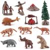 BLAPNK Realistic Prehistoric Animal and Primitive Figurines Moodel Toy 12 Pcs Ancient Smilodon Mammoth Human Figures Collection Playset Educational Toy Christmas Birthday Gift view 1
