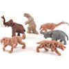 BLAPNK Realistic Prehistoric Animal and Primitive Figurines Moodel Toy 12 Pcs Ancient Smilodon Mammoth Human Figures Collection Playset Educational Toy Christmas Birthday Gift view 4